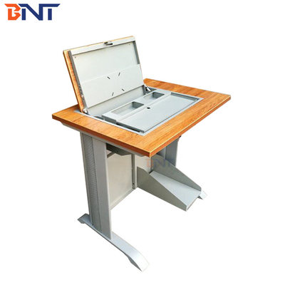 Flip Top Computer Desk With Security Lock Design